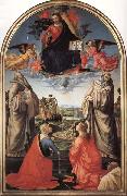 Christus in der Gloriole mit den Heiligen Bendikt,Romuald,Attinea und Grecinana Domenicho Ghirlandaio